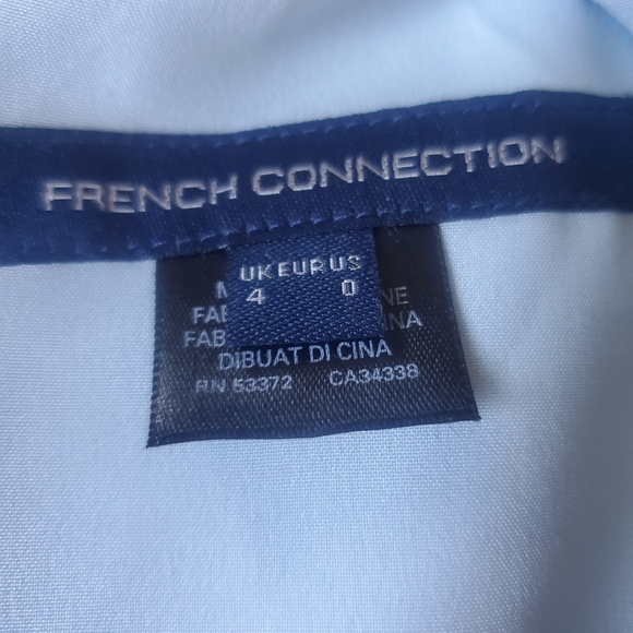 French Connection Armoise Crepe Flippy Mini Dress Size 4 - Picture 2 of 7